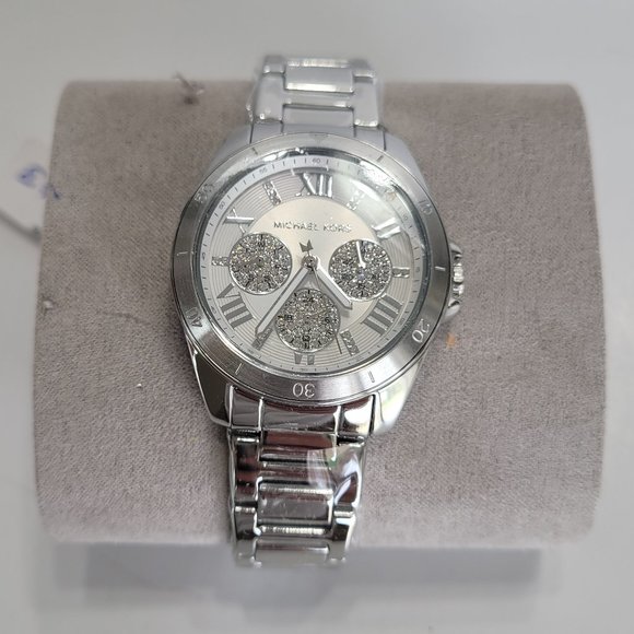 Michael Kors Womens MK7263 Bradshaw Stainless Steel Chronograph Watch - Picture 3 of 11